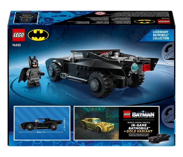 LEGO SUPER HEROES 76332 Batmobil z filmu Batman - 1488458 - zdjęcie 10